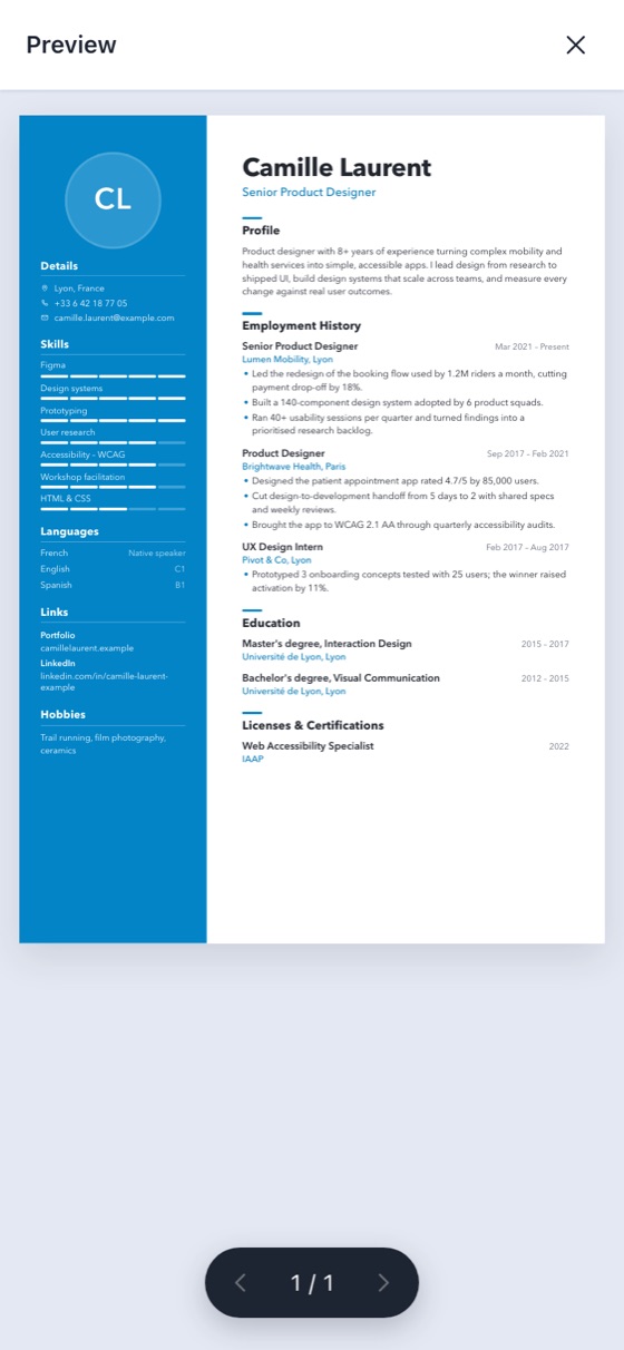 Cursus on a phone